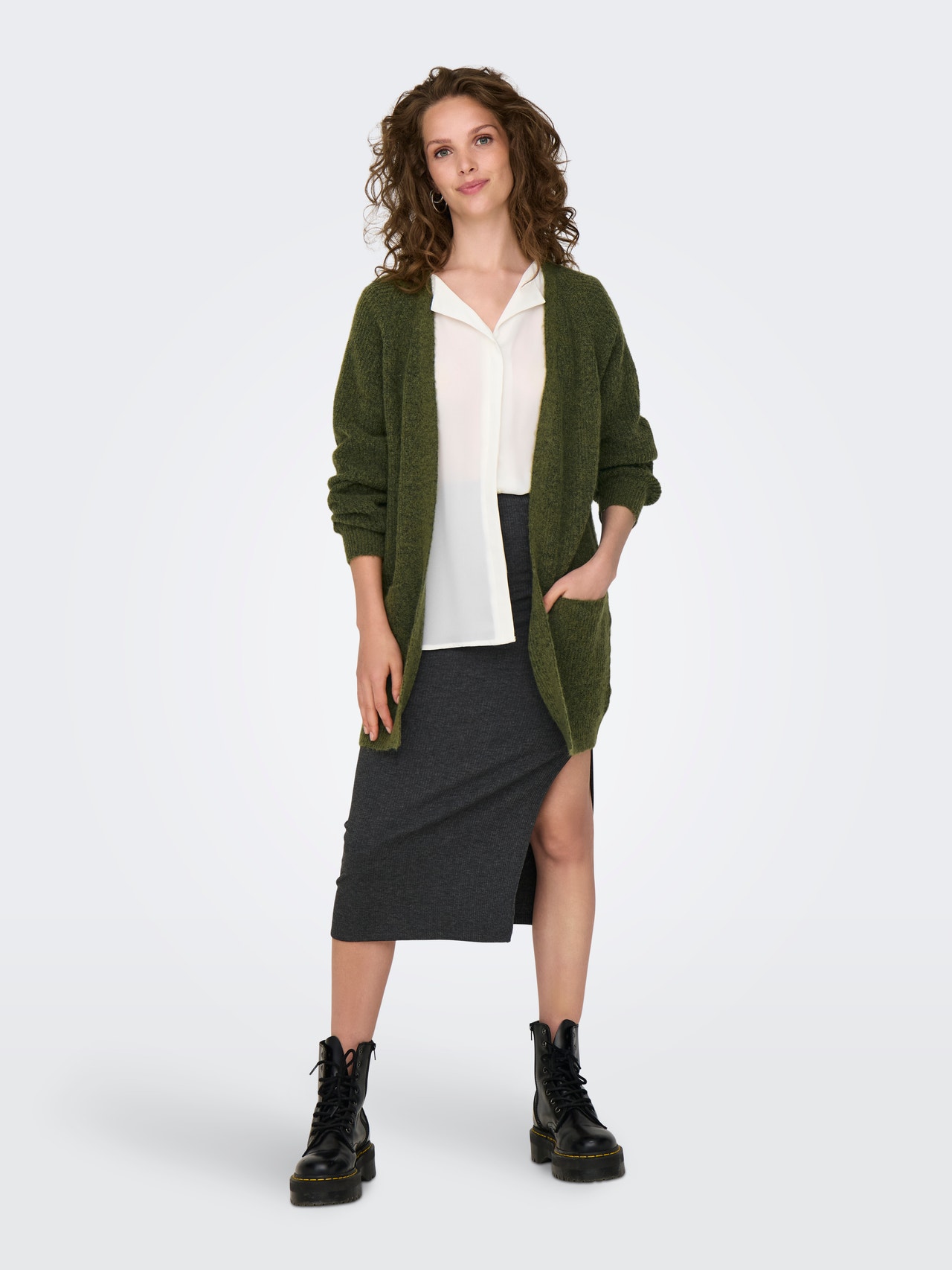 ONLY JDYINGEBORG Knitted cardigan -Winter Moss - 15265230
