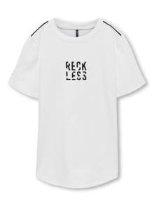 ONLY Med tryck T-shirt -Bright White - 15265292