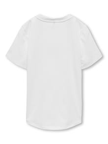 ONLY Long line fit O-hals T-shirts -Bright White - 15265292