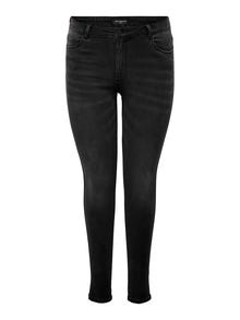 ONLY CARAUGUSTA High Waist SKINNY Jeans -Black Denim - 15265376