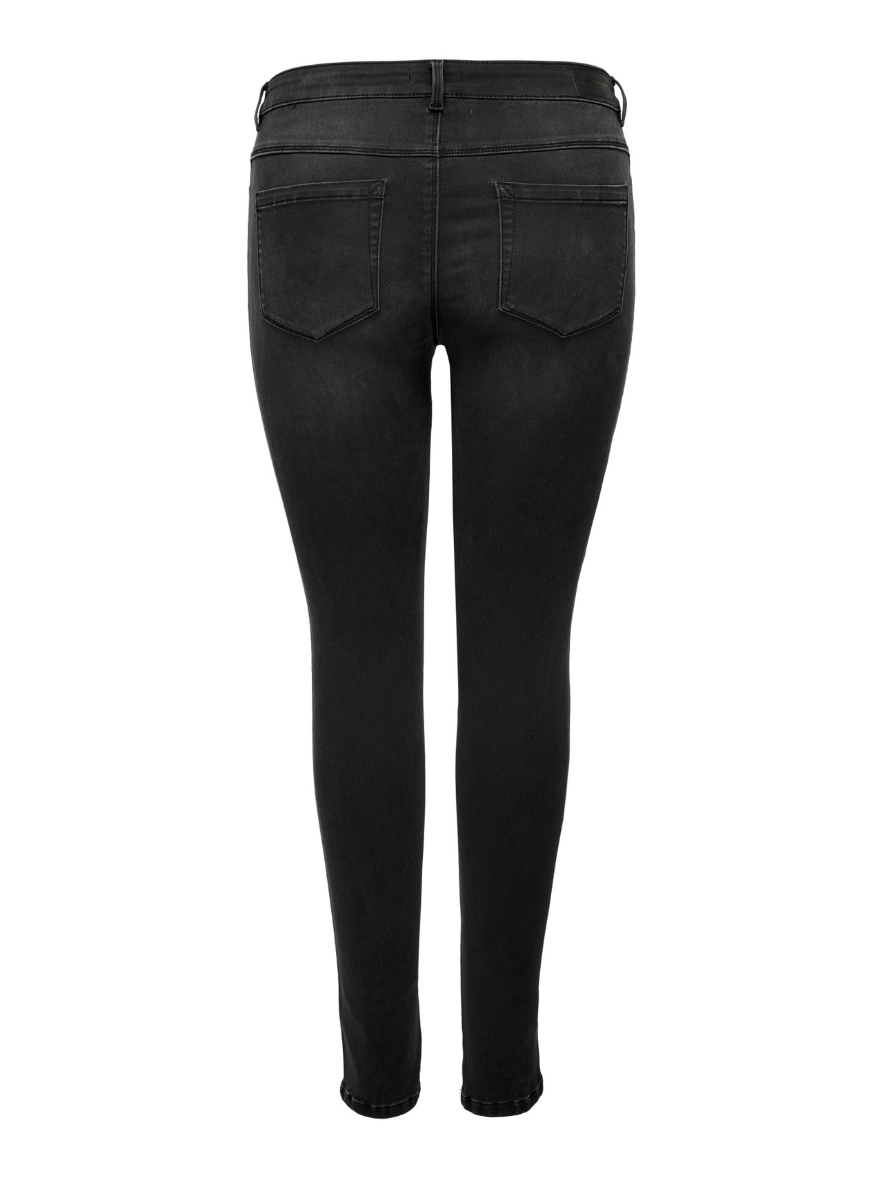 ONLY CARAUGUSTA High Waist SKINNY Jeans -Black Denim - 15265376