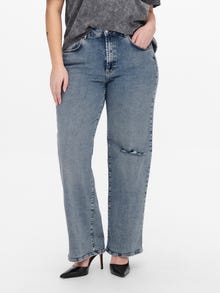 ONLY Skinny Fit Hohe Taille Jeans -Light Blue Denim - 15265401