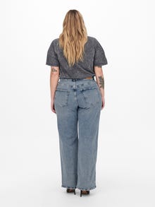 ONLY CARHope ex high-waist jeans -Light Blue Denim - 15265401