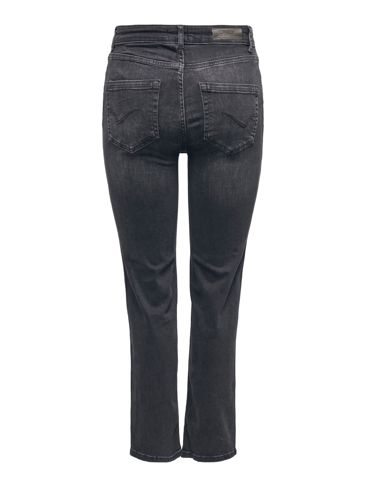 ONLY ONLEvelina hw ank Straight fit-jeans -Washed Black - 15265417