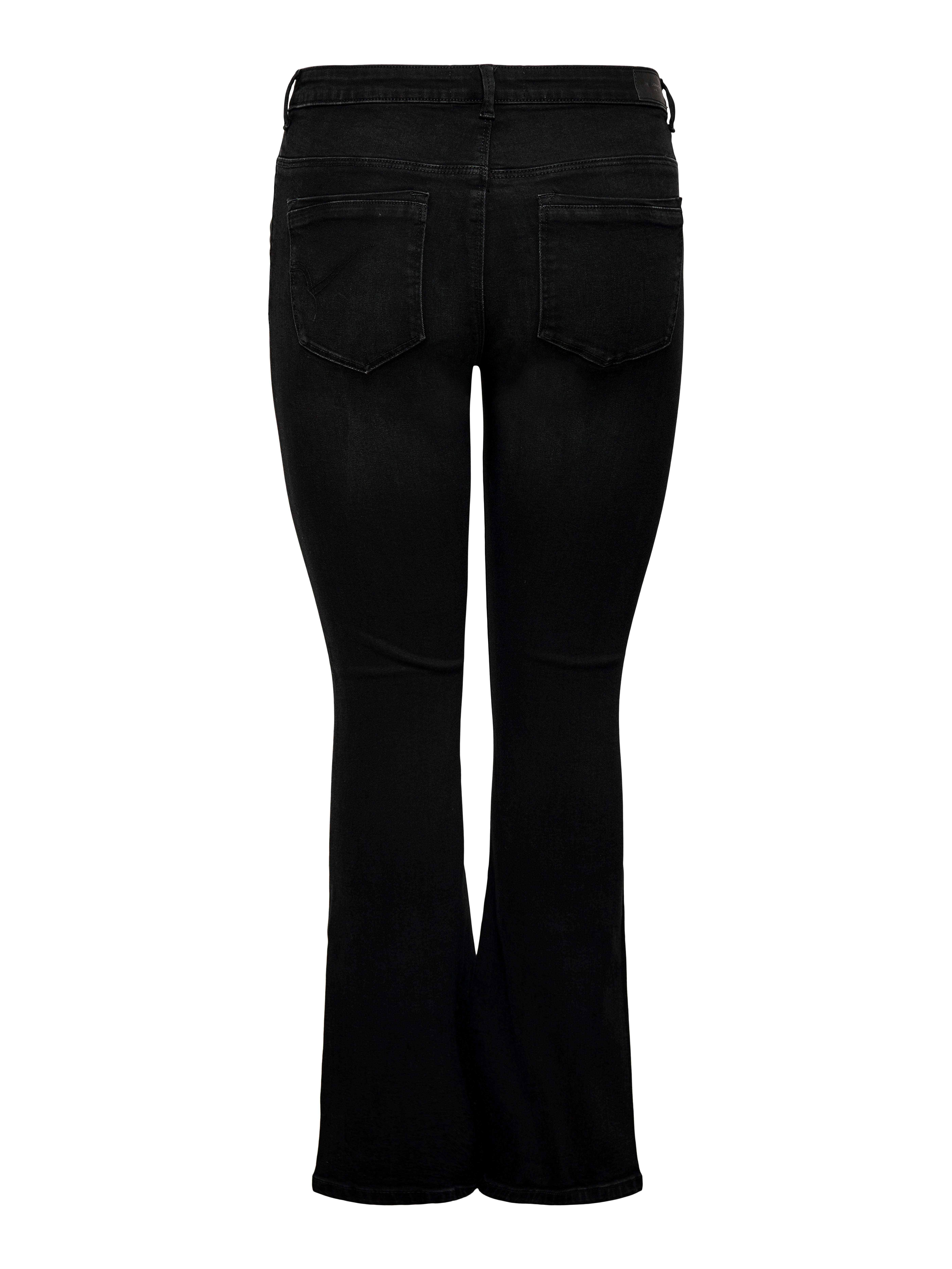 Thumbnail - Carsally Hohe Taille Flared Jeans