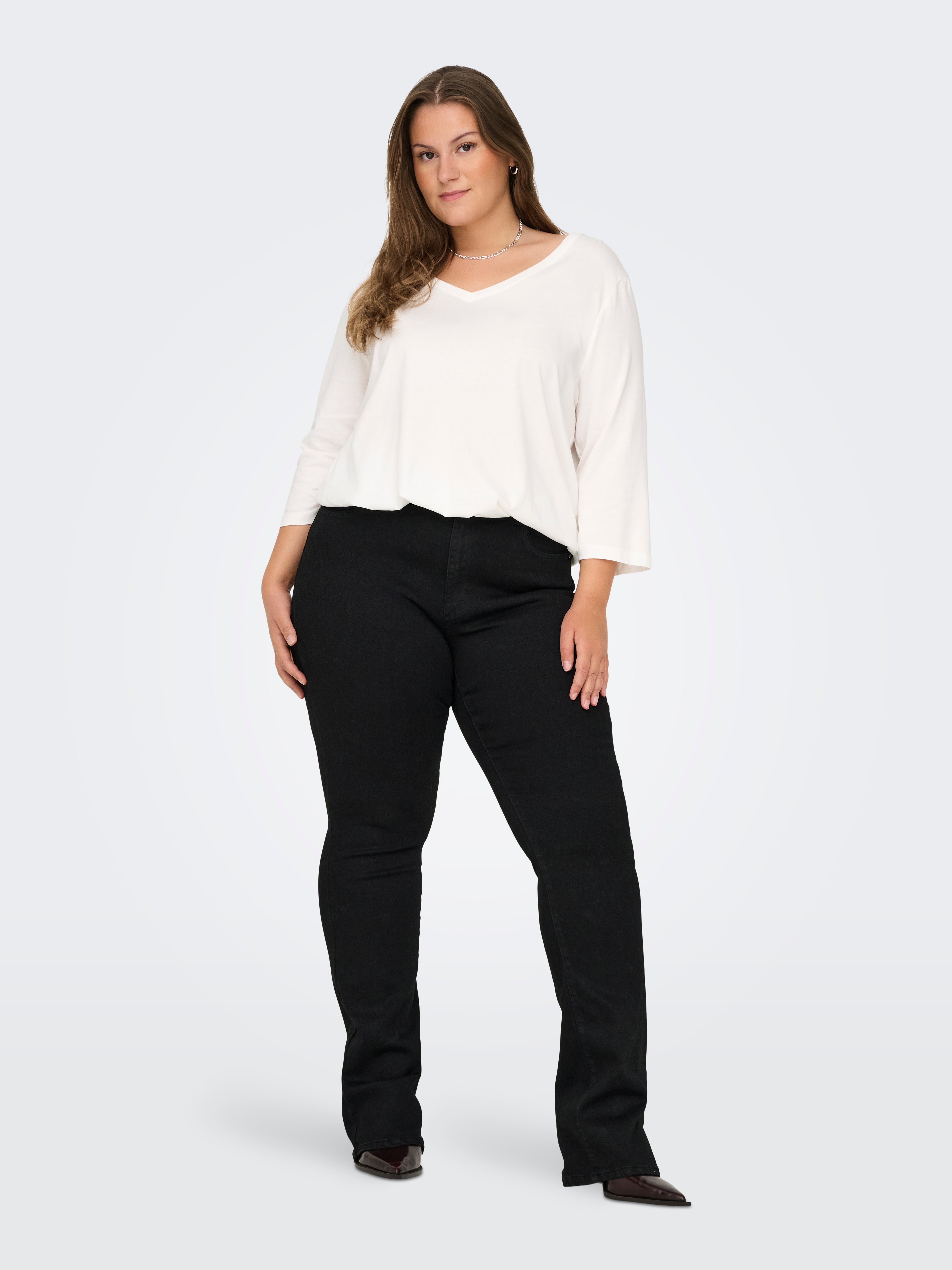 ONLY Carmakoma dames Broek Carsally Reg Flared Dnm Bj114-3 ONLY Carmakoma dames Broek Carsally Reg Flared Dnm Bj114-3