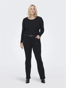 ONLY Jeans Flared Fit Taille haute Curve -Black - 15265428