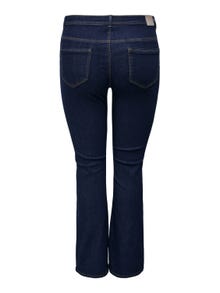 ONLY Curvy CARSally high-waist Flared Jeans -Dark Blue Denim - 15265434