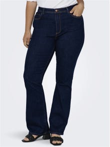 ONLY Ausgestellt Hohe Taille Curve Jeans -Dark Blue Denim - 15265434