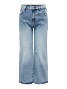 ONLY Curvy CARLope Stretchy Extra High Waist Jeans -Light Blue Denim - 15265473