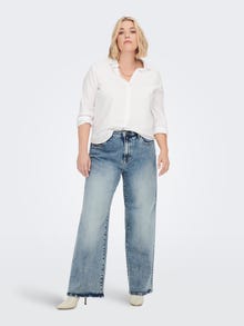 ONLY Curvy CARLope Stretchy Extra High Waist Jeans -Light Blue Denim - 15265473