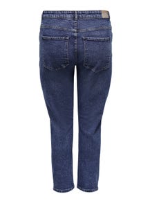 ONLY Curvy CARENEDA HW ANK DEST mom jeans -Light Medium Blue Denim - 15265487