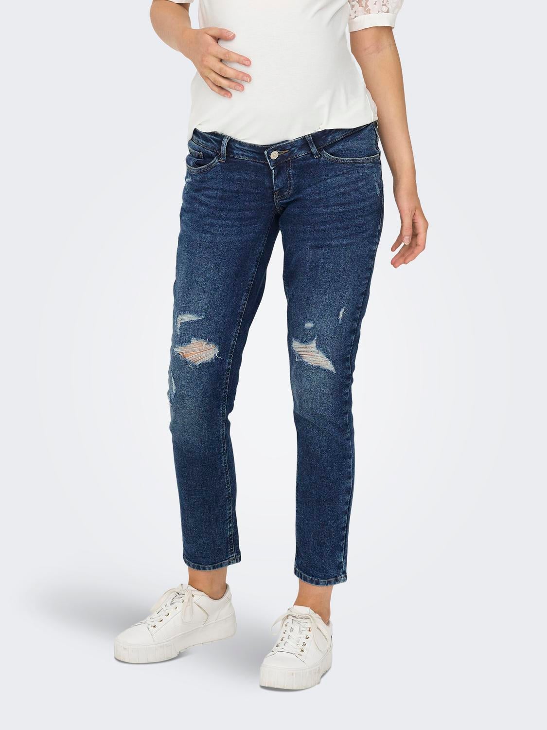 Olmeneda Hohe Taille Gerade Geschnitten Jeans