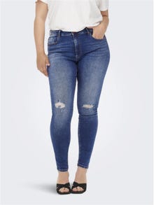 ONLY Skinny Fit Hohe Taille Curve Jeans -Light Medium Blue Denim - 15265521