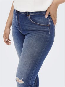 ONLY Skinny Fit High waist Curve Jeans -Light Medium Blue Denim - 15265521