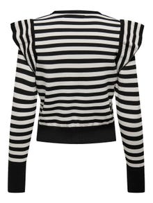 ONLY Striped Knitted Top -Black - 15265528