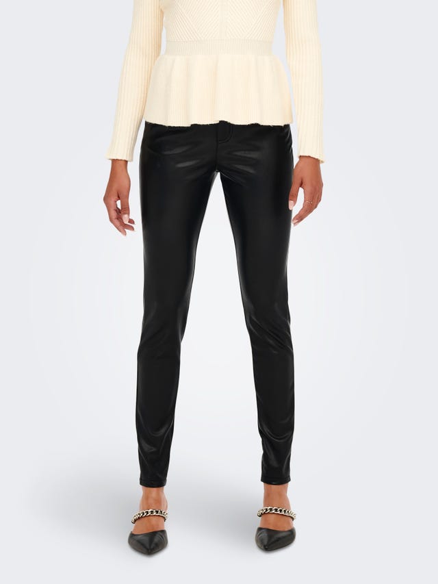 ONLY Faux leather zip Trousers - 15265533
