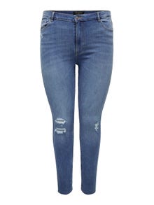 ONLY Jeans Skinny Fit Taille haute -Medium Blue Denim - 15265683