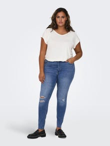 ONLY Curvy CarLake ankel HW Skinny fit jeans -Medium Blue Denim - 15265683