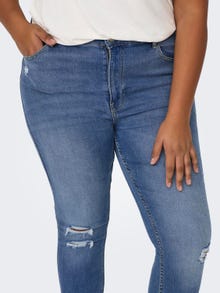 ONLY Jeans Skinny Fit Taille haute -Medium Blue Denim - 15265683