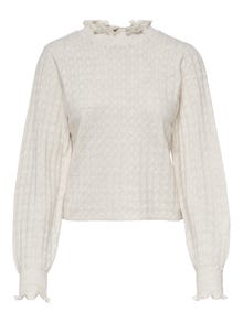 ONLY Back detailed Knitted Pullover -Winter White - 15265738