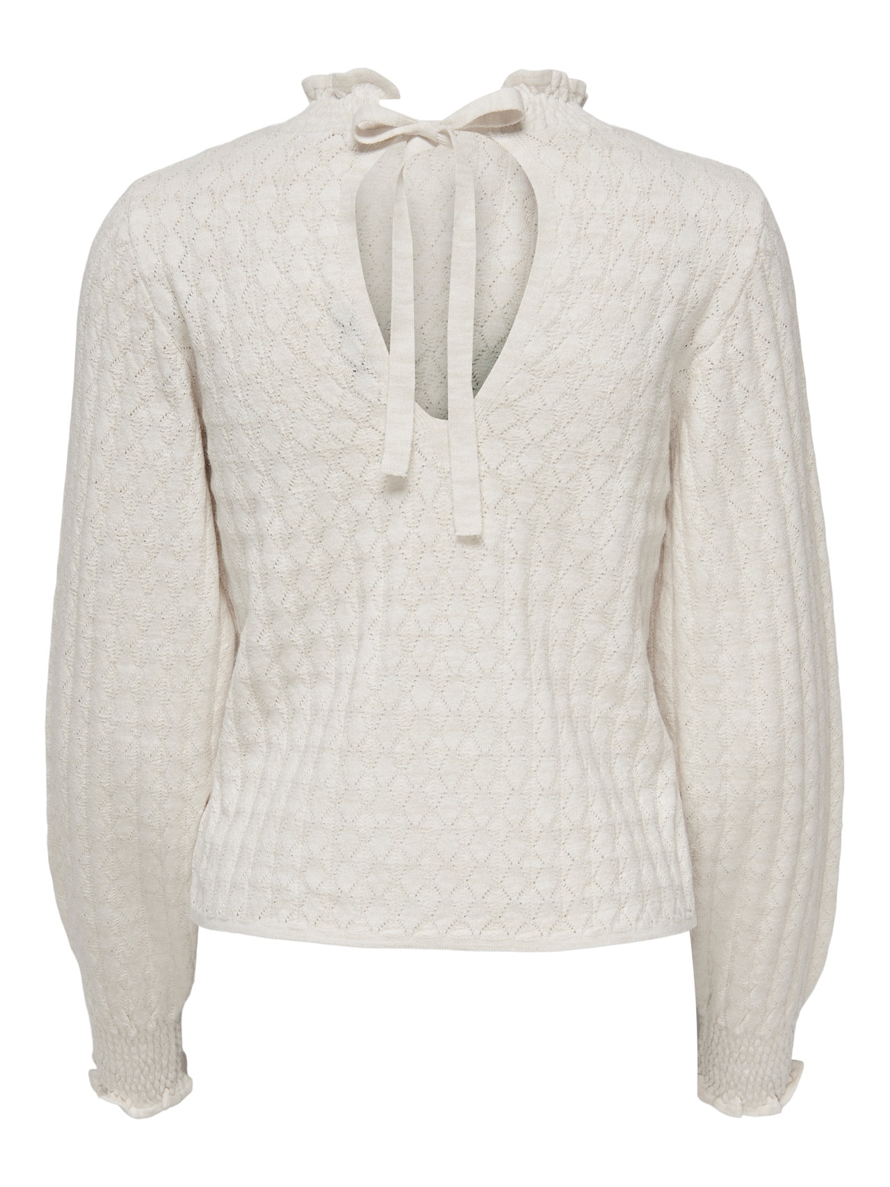 ONLY Back detailed Knitted Pullover -Winter White - 15265738