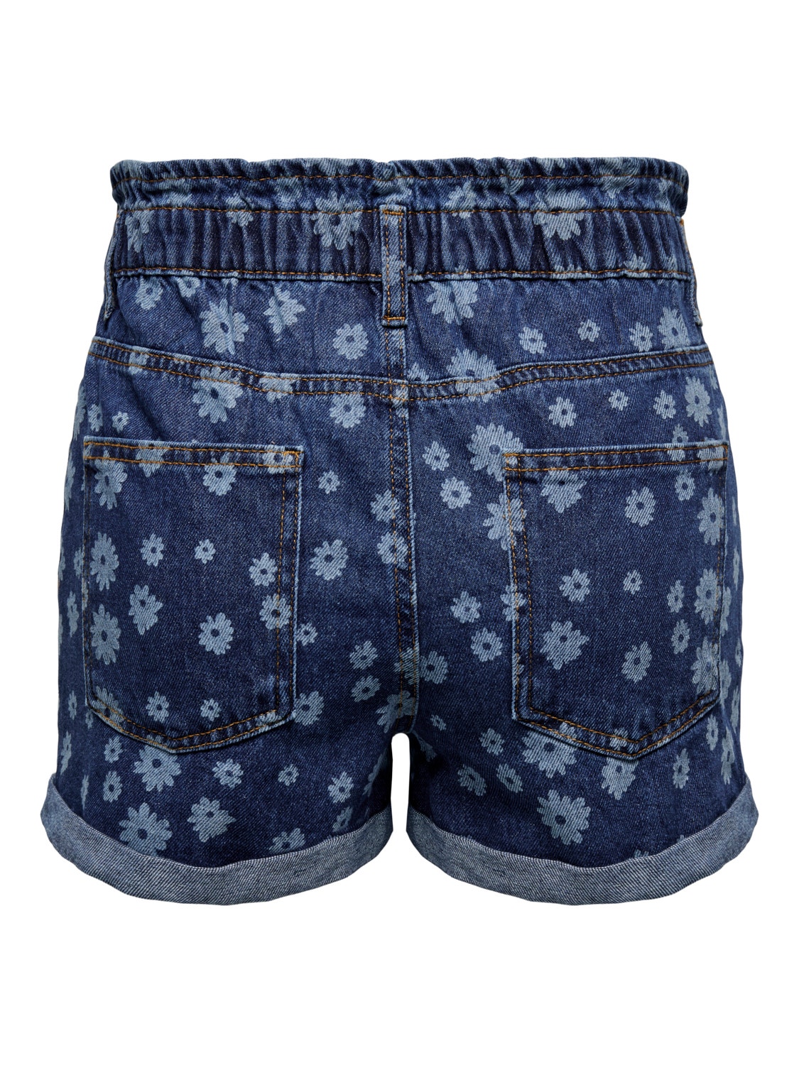 ONLY ONLCuba - Paperbag à imprimé pâquerettes Shorts en jean -Light Blue Denim - 15265778
