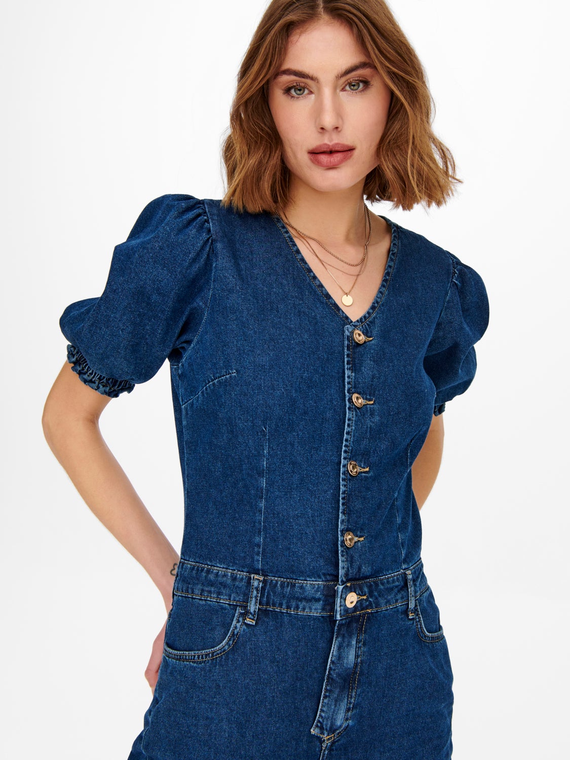 denim jumpsuit only