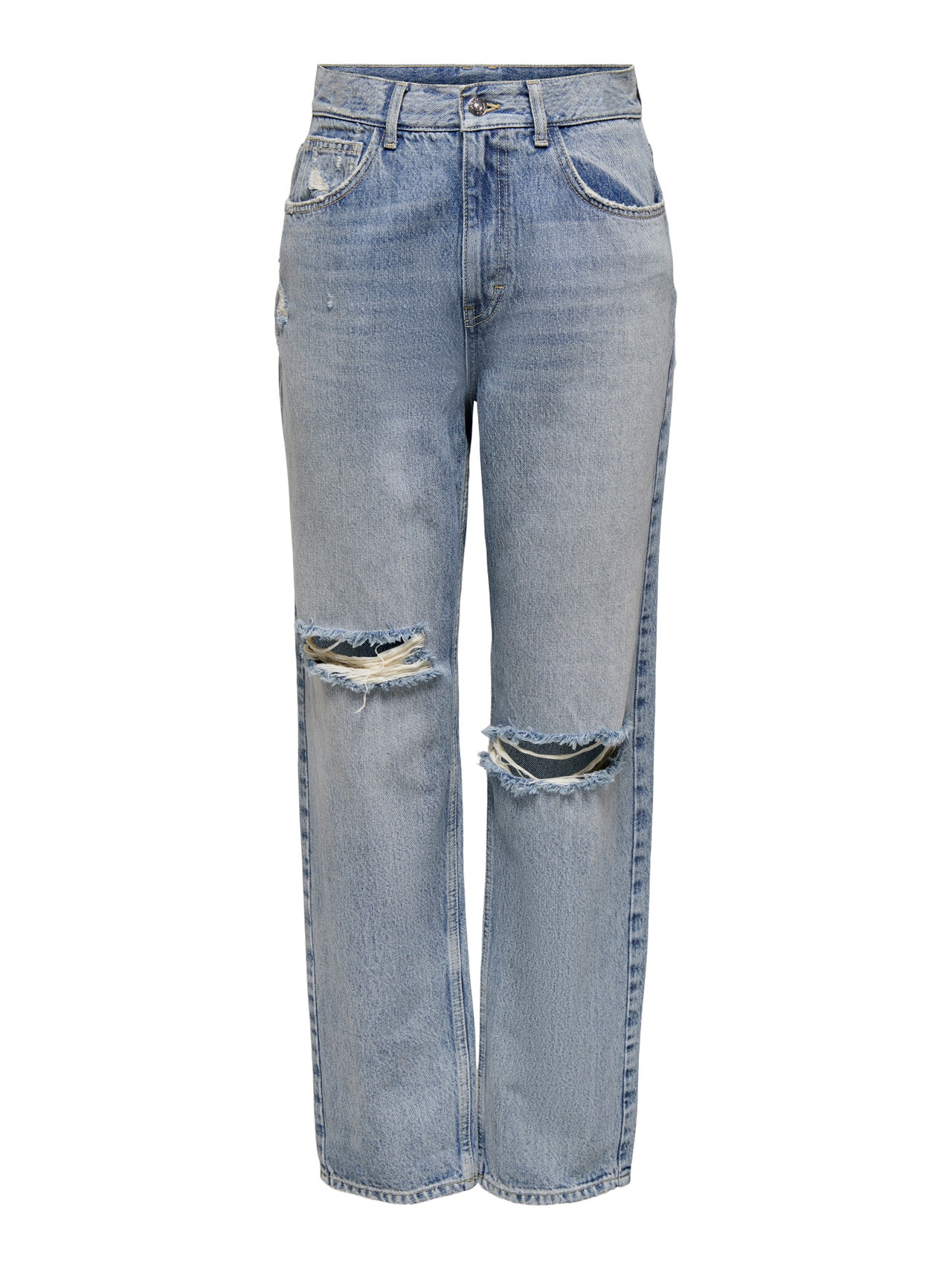 ONLY ONLRobyn Destroyed- High Waist Jeans -Light Blue Denim - 15265784