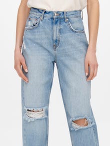 ONLY ONLRobyn Destroyed- High Waist Jeans -Light Blue Denim - 15265784