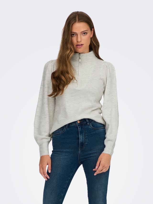 ONLY Zip Knitted Pullover - 15266082