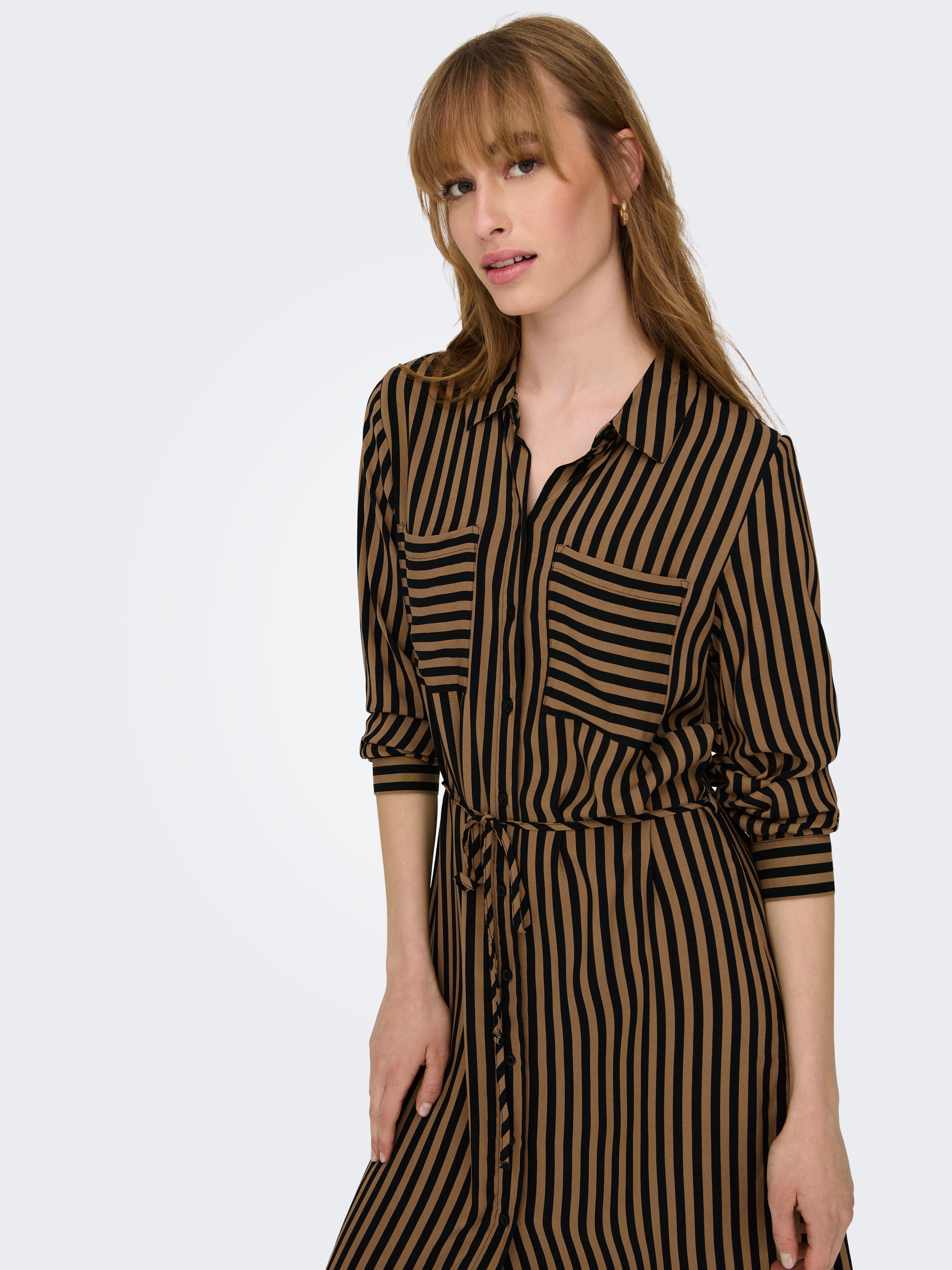 mini striped Shirt dress Black ONLY® — free download