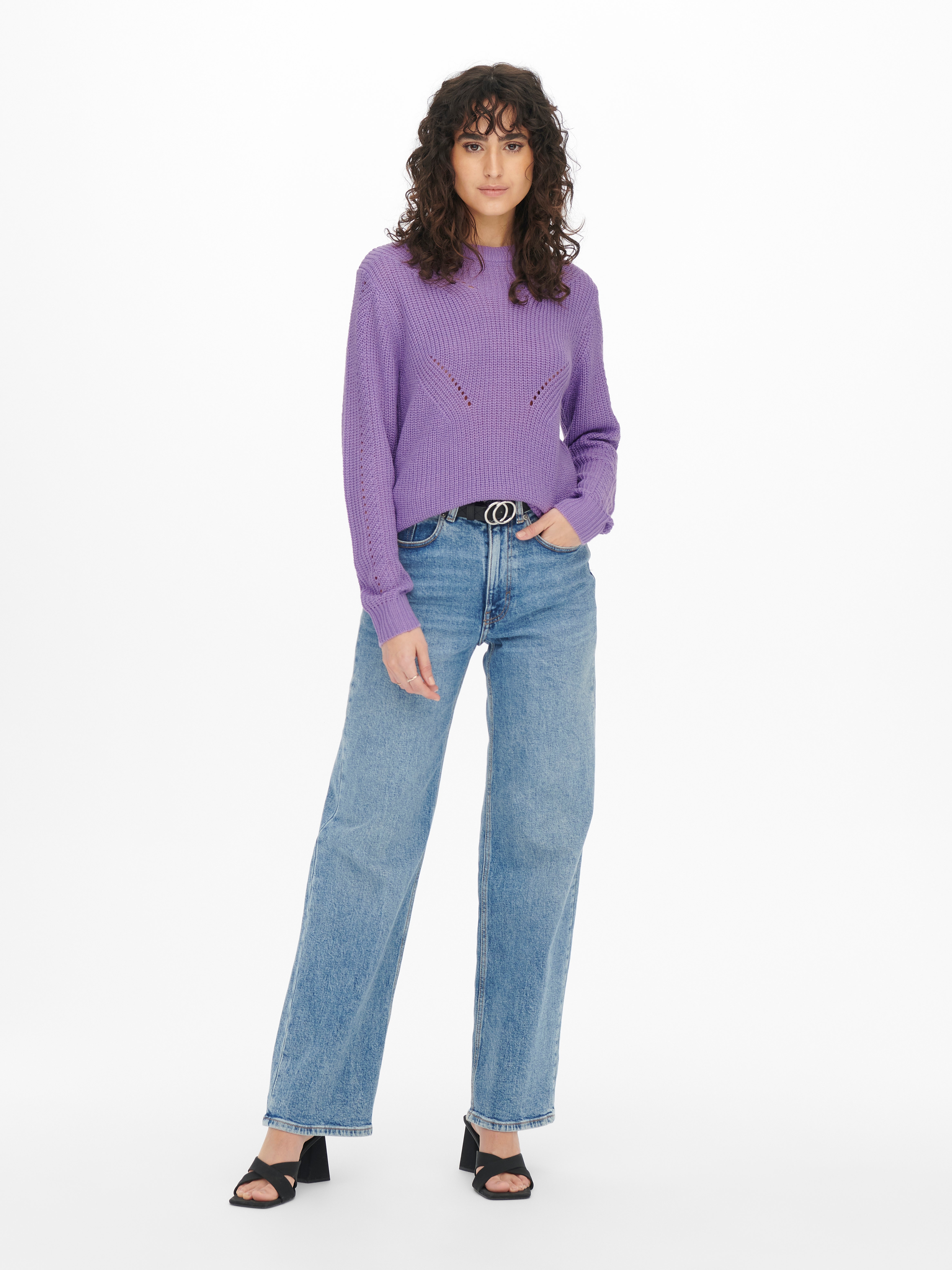 ONLY Maglione Lavorato A Maglia ONLGLORY, Girocollo Barca, Comfort Invernale, Composizione Riciclata - 3