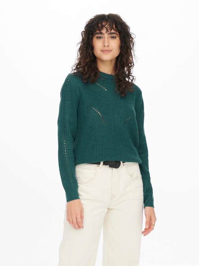 ONLY Solid colored Knitted Pullover - 15266149