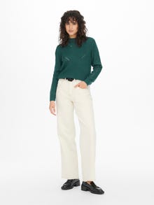 ONLY Solid colored Knitted Pullover -Atlantic Deep - 15266149