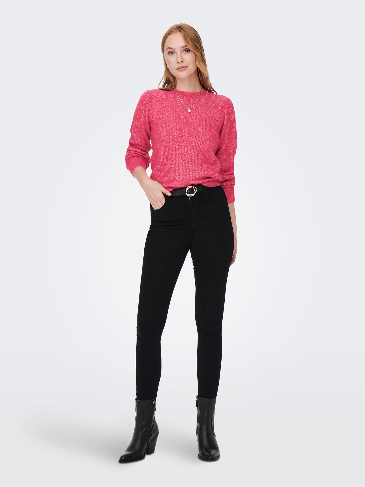 ONLY Pull-overs Col rond -Raspberry Wine - 15266183