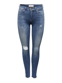 ONLY Skinny Fit Mittlere Taille Jeans -Dark Medium Blue Denim - 15266184