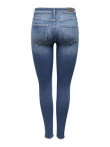 ONLY Jeans Skinny Fit Taille moyenne -Dark Medium Blue Denim - 15266184