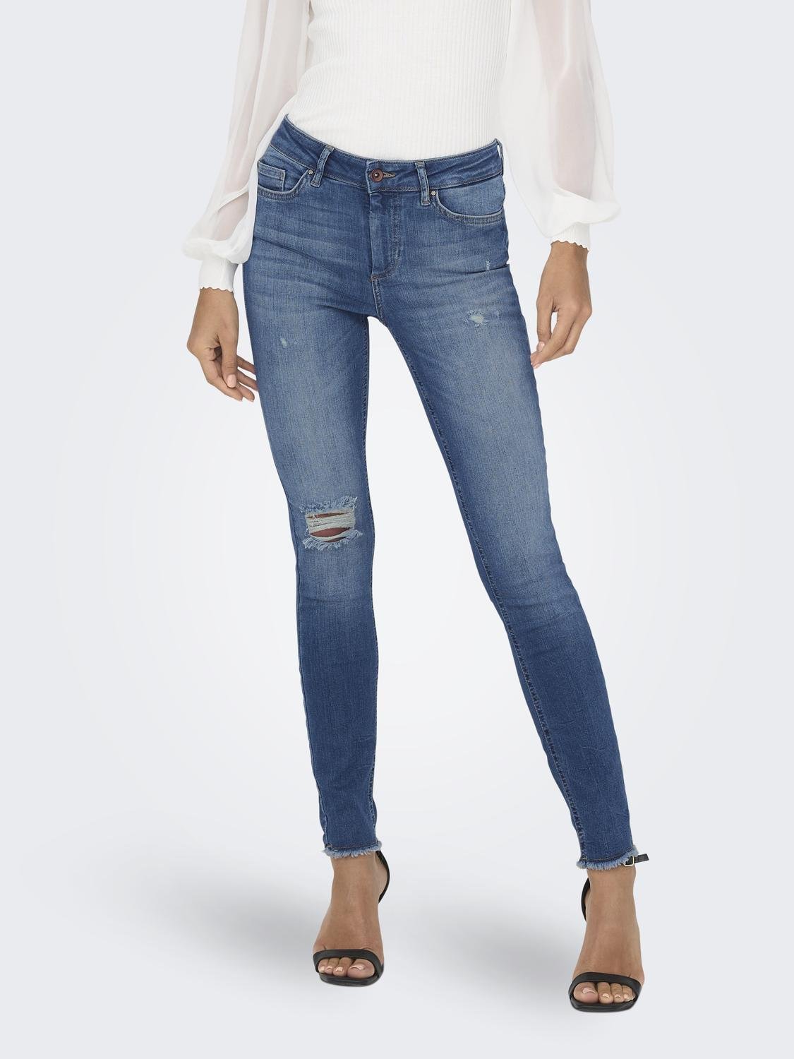 ONLY ONLBlush mid ankle Skinny fit jeans -Dark Medium Blue Denim - 15266184