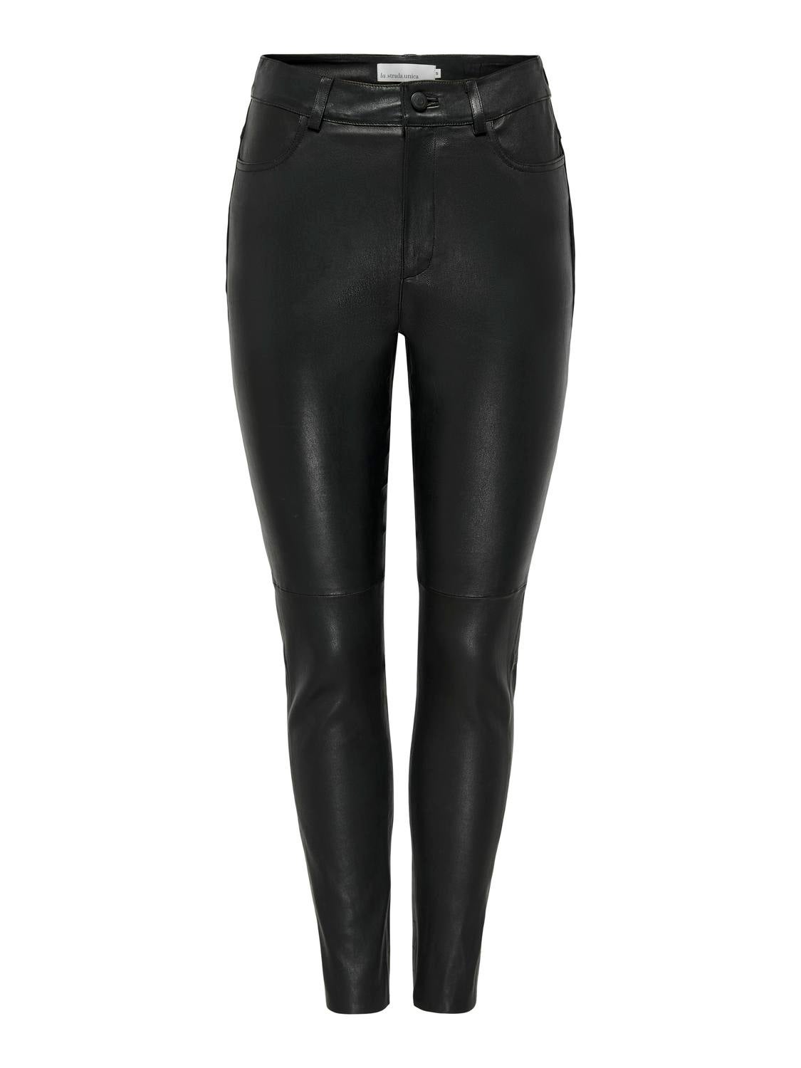 Noisy May Curve skinny faux leather trousers in black  ASOS