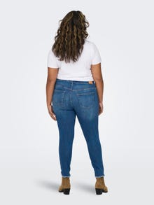 ONLY Skinny Fit Raw hems Jeans -Medium Blue Denim - 15266300