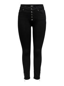ONLY Jeans Skinny Fit Taille moyenne -Black - 15266305