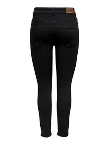 ONLY Skinny Fit Mid Rise Jeans -Black - 15266305