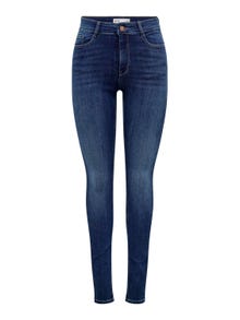 ONLY Skinny Fit Jeans -Dark Blue Denim - 15266307