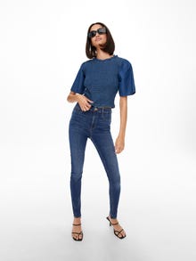 ONLY JDYVega High Push Skinny jeans -Dark Blue Denim - 15266307