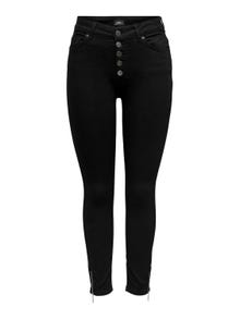 ONLY Jeans Skinny Fit Taille moyenne -Black - 15266309