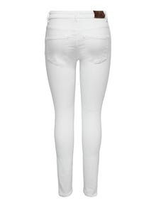 ONLY Petite ONLBobby mid ank zip Skinny fit jeans -White - 15266314