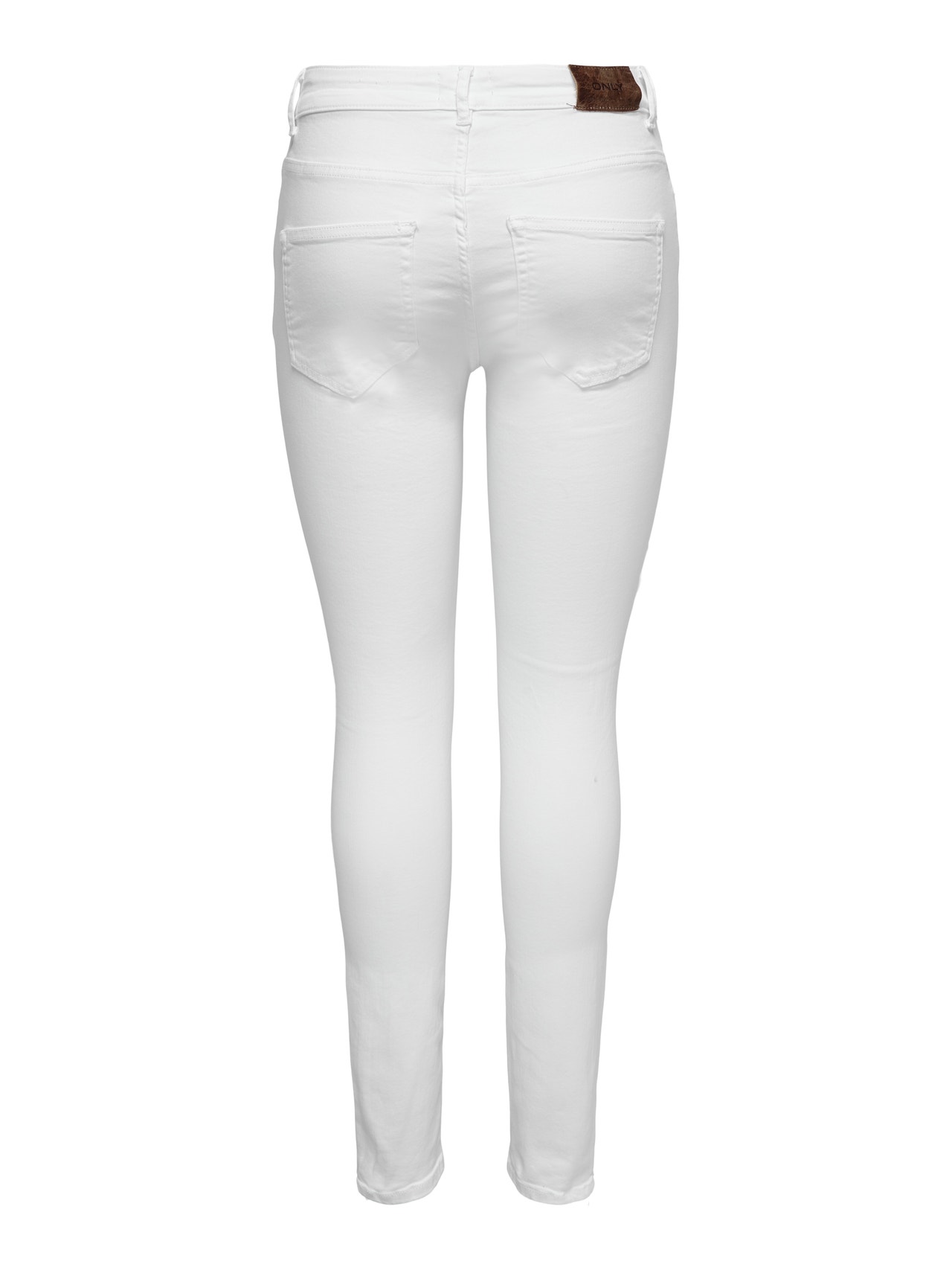 ONLY Skinny Fit Mid waist Jeans -White - 15266315