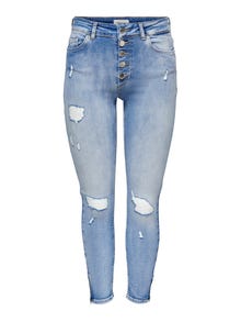 ONLY ONLBOBBY Mittlere Taille Skinny Fit Jeans -Light Blue Denim - 15266322