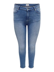 ONLY Curvy CARWilly hw ankle Skinny jeans -Light Blue Denim - 15266394